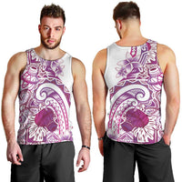 Aloha Hawaii Tapa Men Tank Top Vibrant Fuchsia Hawaiian Ipu LT7 - Polynesian Pride
