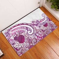 Aloha Hawaii Tapa Rubber Doormat Vibrant Fuchsia Hawaiian Ipu LT7 - Polynesian Pride