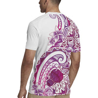 Aloha Hawaii Tapa Rugby Jersey Vibrant Fuchsia Hawaiian Ipu LT7 - Polynesian Pride