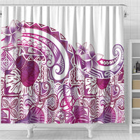 Aloha Hawaii Tapa Shower Curtain Vibrant Fuchsia Hawaiian Ipu - Polynesian Pride