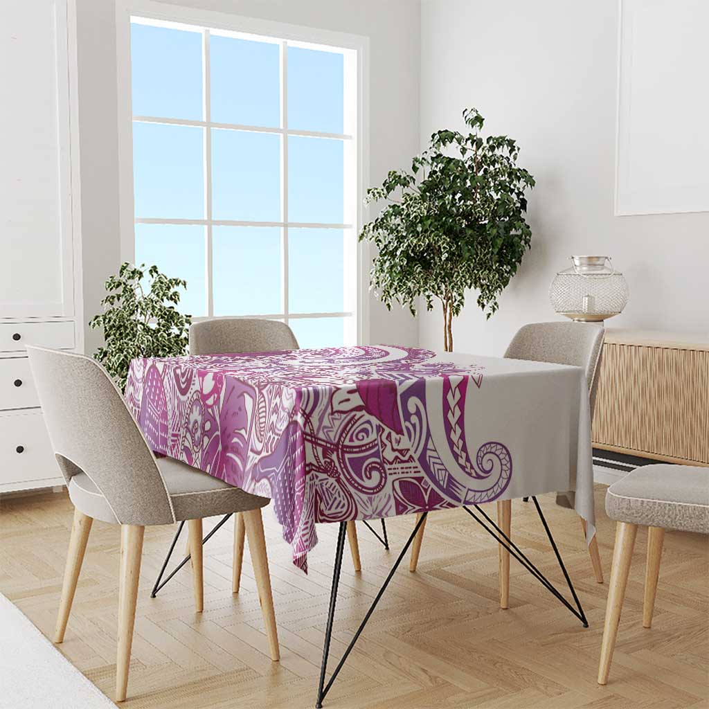 Aloha Hawaii Tapa Tablecloth Vibrant Fuchsia Hawaiian Ipu LT7 - Polynesian Pride
