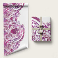 Aloha Hawaii Tapa Wrapping Paper Vibrant Fuchsia Hawaiian Ipu LT7 58" × 23" Fuchsia - Polynesian Pride