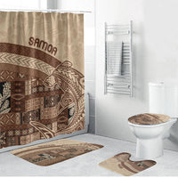 Samoa Mamanu Siapo Mocha Bathroom Set Tatau Malie