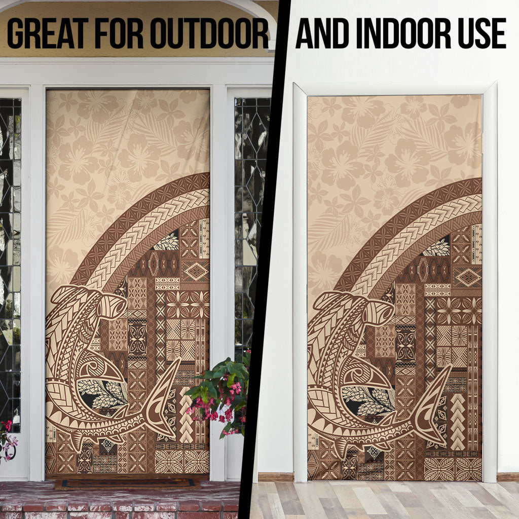 Samoa Mamanu Siapo Mocha Door Cover Tatau Malie