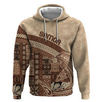 Samoa Mamanu Siapo Mocha Hoodie Tatau Malie