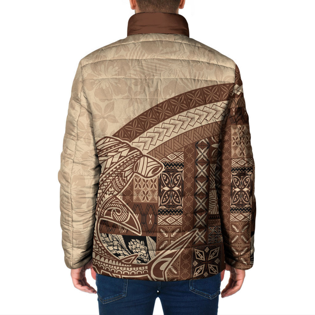 Samoa Mamanu Siapo Mocha Padded Jacket Tatau Malie