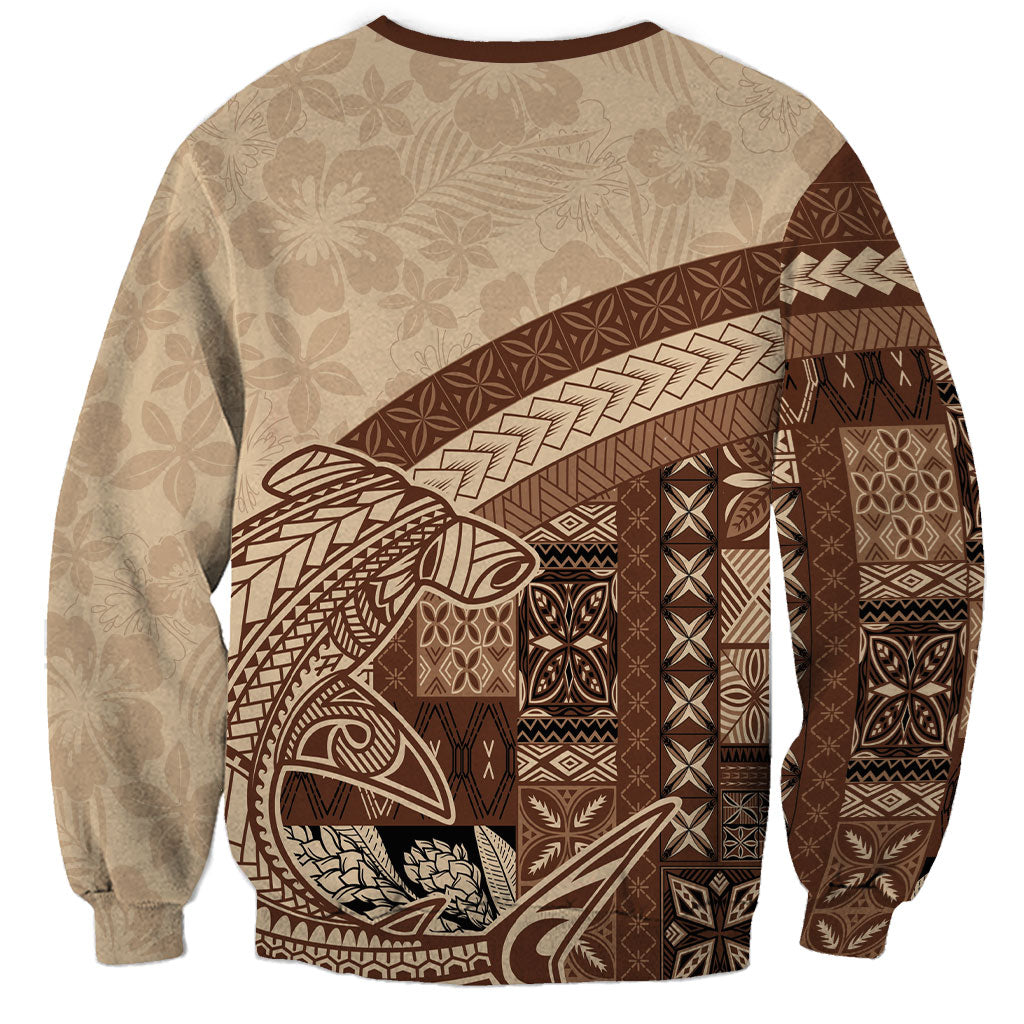 Samoa Mamanu Siapo Mocha Sweatshirt Tatau Malie