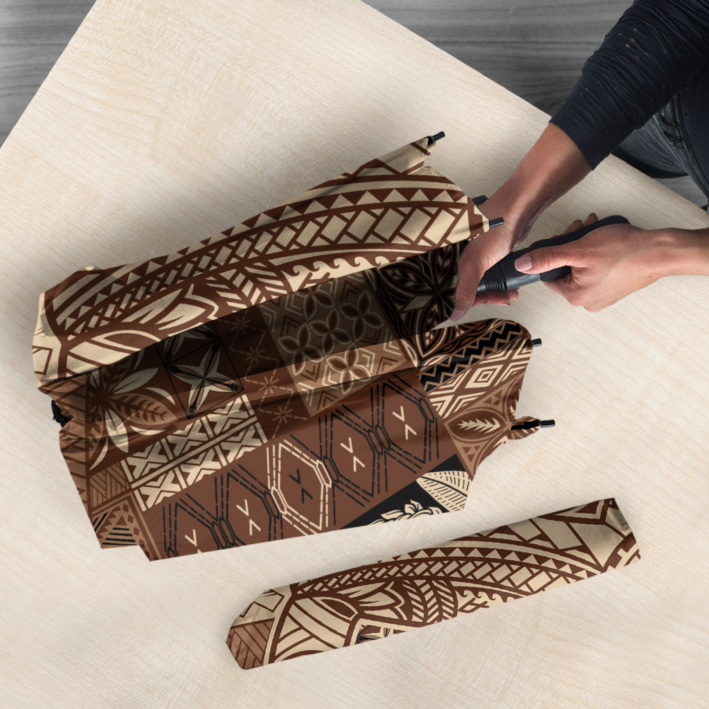 Samoa Mamanu Siapo Mocha Umbrella Tatau Malie