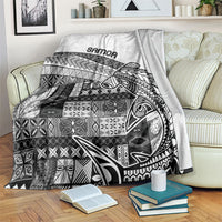 Samoa Mamanu Siapo Classic Black Blanket Tatau Malie