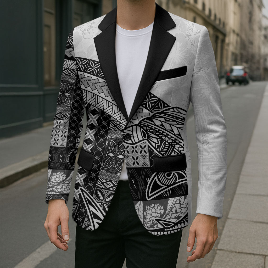 Samoa Mamanu Siapo Classic Black Blazer Tatau Malie