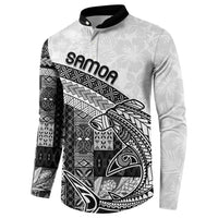 Samoa Mamanu Siapo Classic Black Button Sweatshirt Tatau Malie