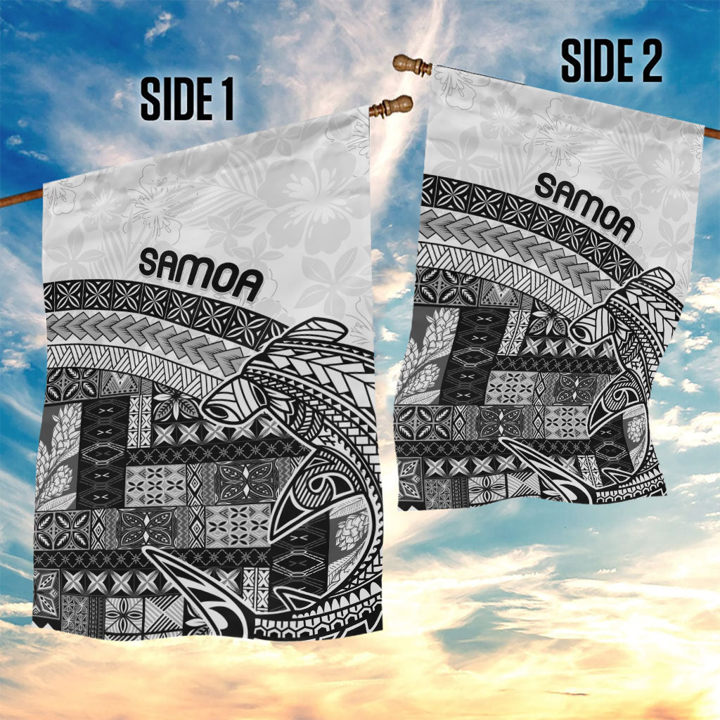 Samoa Mamanu Siapo Classic Black Garden Flag Tatau Malie