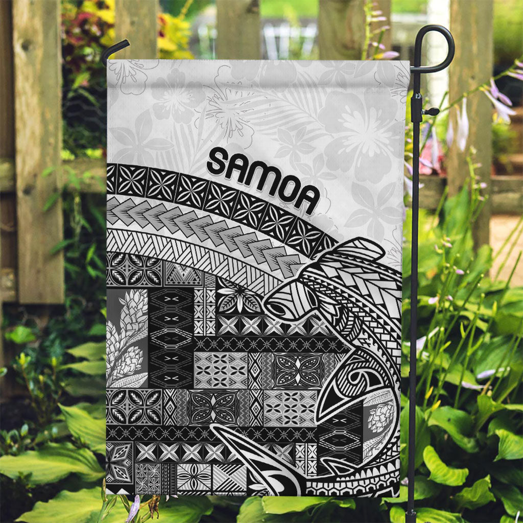Samoa Mamanu Siapo Classic Black Garden Flag Tatau Malie