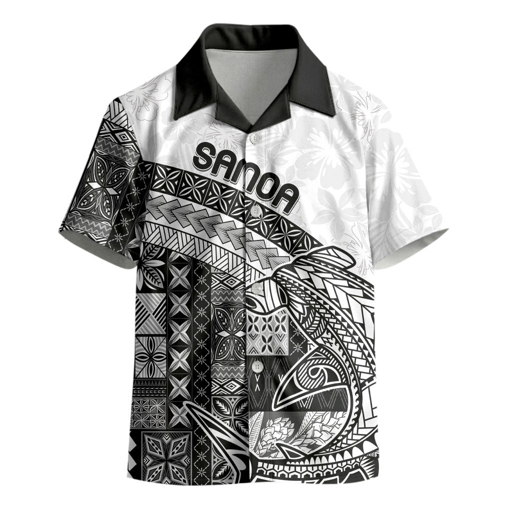 Samoa Mamanu Siapo Classic Black Kid Hawaiian Shirt Tatau Malie