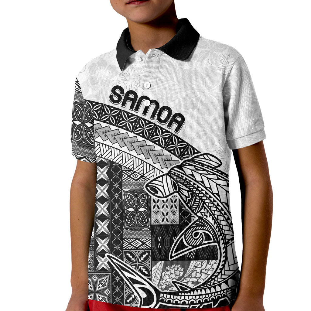 Samoa Mamanu Siapo Classic Black Kid Polo Shirt Tatau Malie