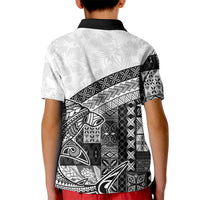 Samoa Mamanu Siapo Classic Black Kid Polo Shirt Tatau Malie