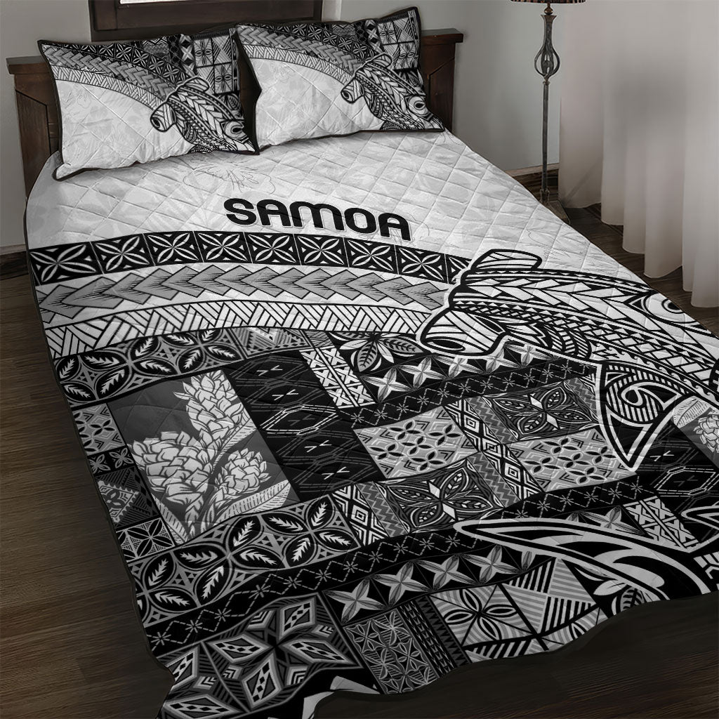 Samoa Mamanu Siapo Classic Black Quilt Bed Set Tatau Malie