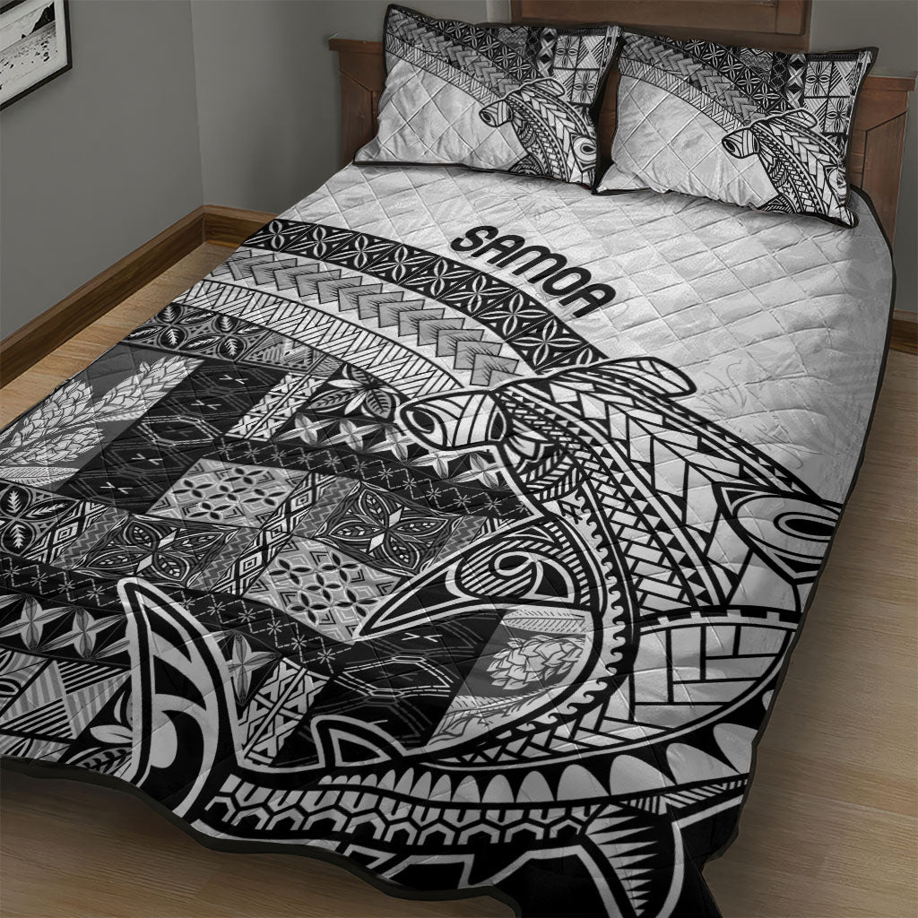 Samoa Mamanu Siapo Classic Black Quilt Bed Set Tatau Malie