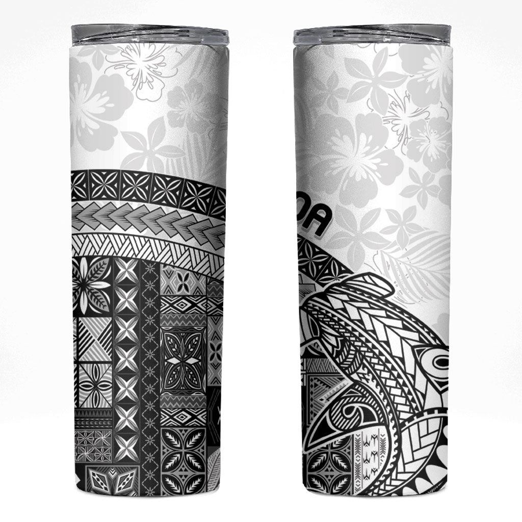 Samoa Mamanu Siapo Classic Black Skinny Tumbler Tatau Malie