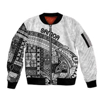 Samoa Mamanu Siapo Classic Black Sleeve Zip Bomber Jacket Tatau Malie