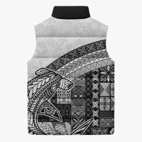 Samoa Mamanu Siapo Classic Black Sleeveless Puffer Jacket Tatau Malie