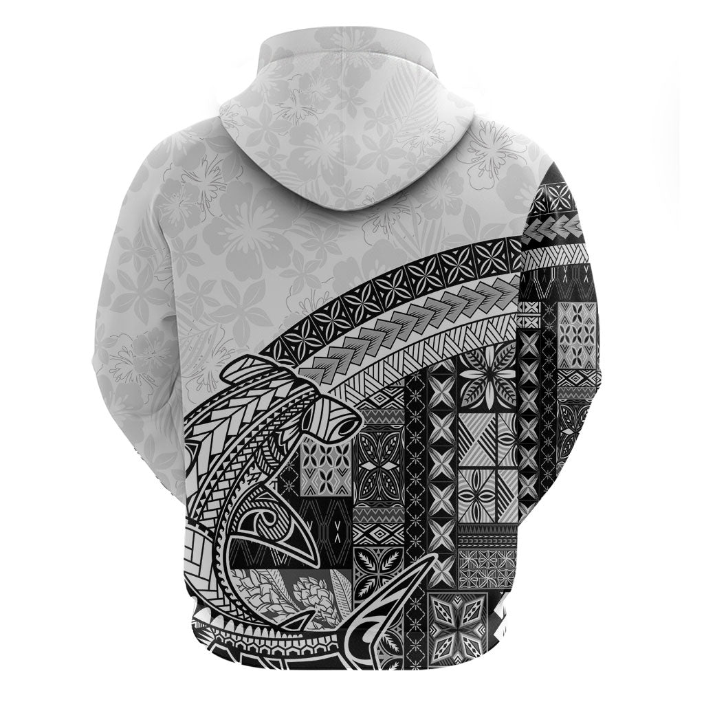 Samoa Mamanu Siapo Classic Black Zip Hoodie Tatau Malie
