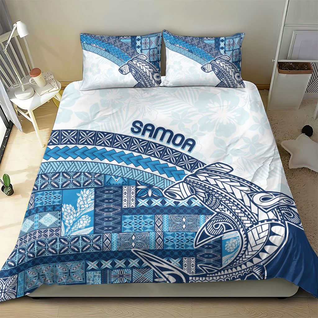 Samoa Mamanu Siapo Royal Blue Bedding Set Tatau Malie