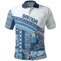 Samoa Mamanu Siapo Royal Blue Polo Shirt Tatau Malie