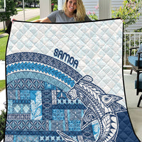 Samoa Mamanu Siapo Royal Blue Quilt Tatau Malie