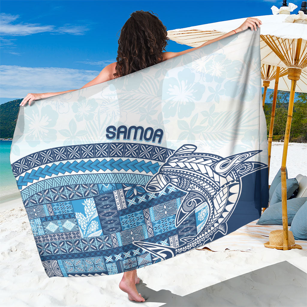 Samoa Mamanu Siapo Royal Blue Sarong Tatau Malie