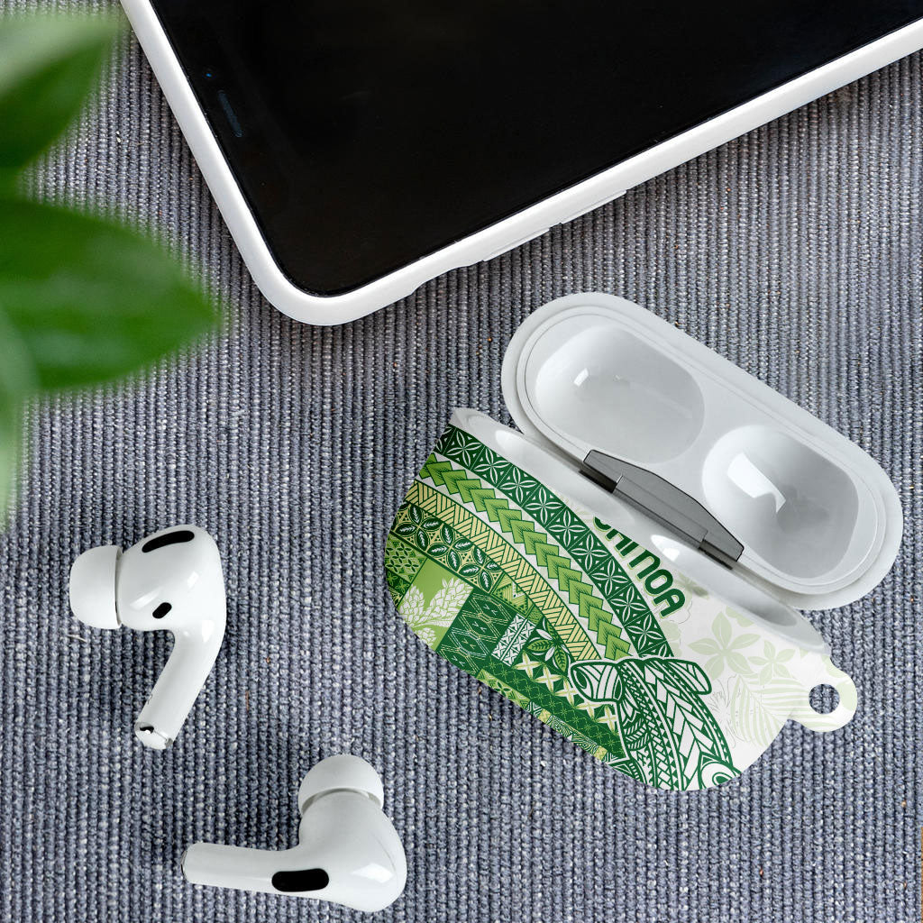 Samoa Mamanu Siapo Forest Green AirPods Case Tatau Malie