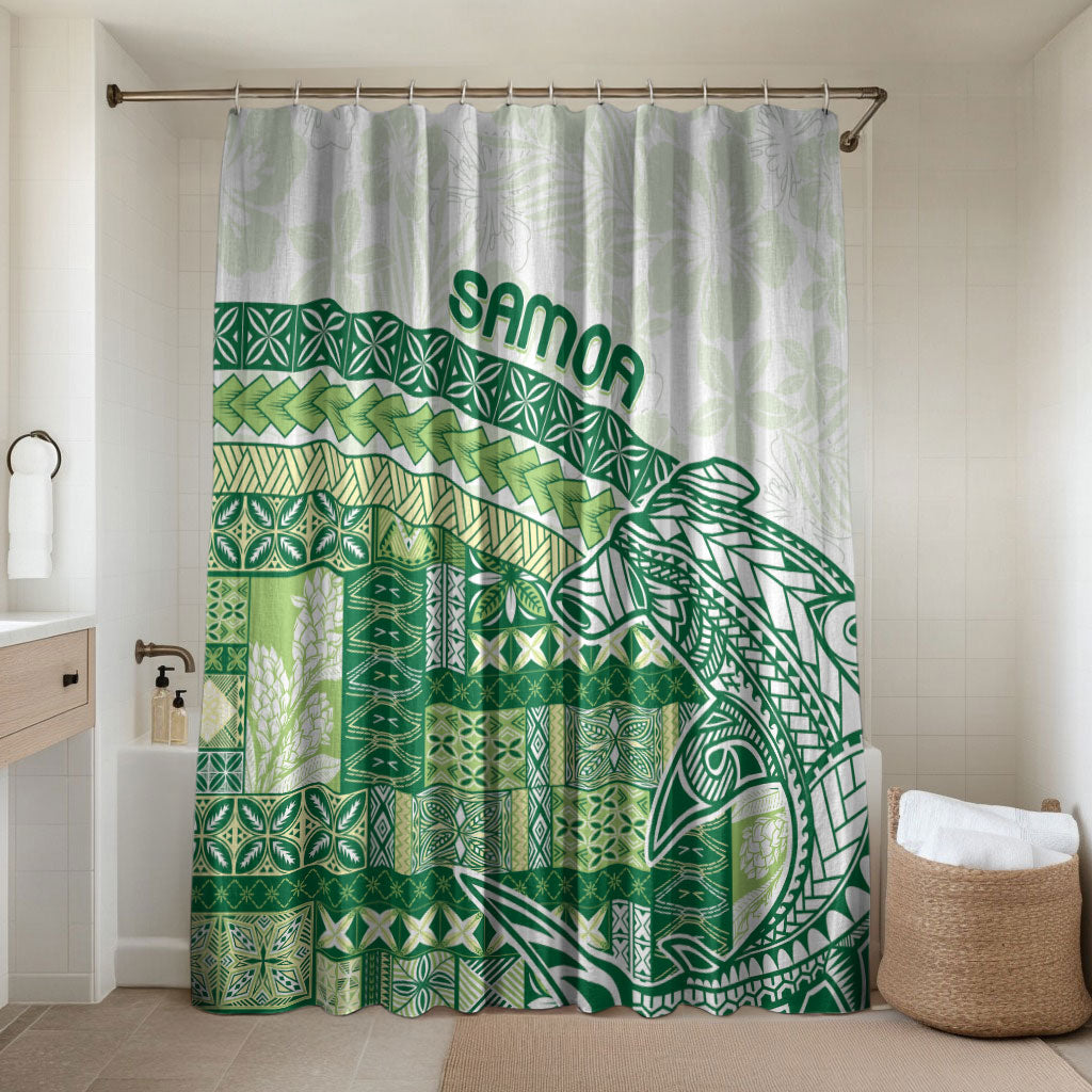 Samoa Mamanu Siapo Forest Green Bathroom Set Tatau Malie
