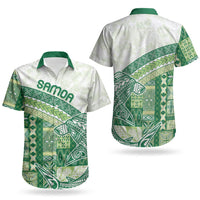 Samoa Mamanu Siapo Forest Green Couples Matching Puletasi and Hawaiian Shirt Tatau Malie