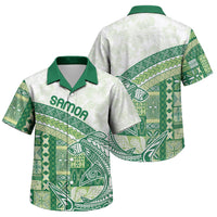 Samoa Mamanu Siapo Forest Green Family Matching Summer Maxi Dress and Hawaiian Shirt Tatau Malie