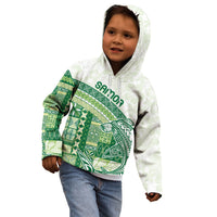 Samoa Mamanu Siapo Forest Green Kid Hoodie Tatau Malie