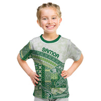 Samoa Mamanu Siapo Forest Green Kid T Shirt Tatau Malie