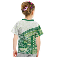 Samoa Mamanu Siapo Forest Green Kid T Shirt Tatau Malie