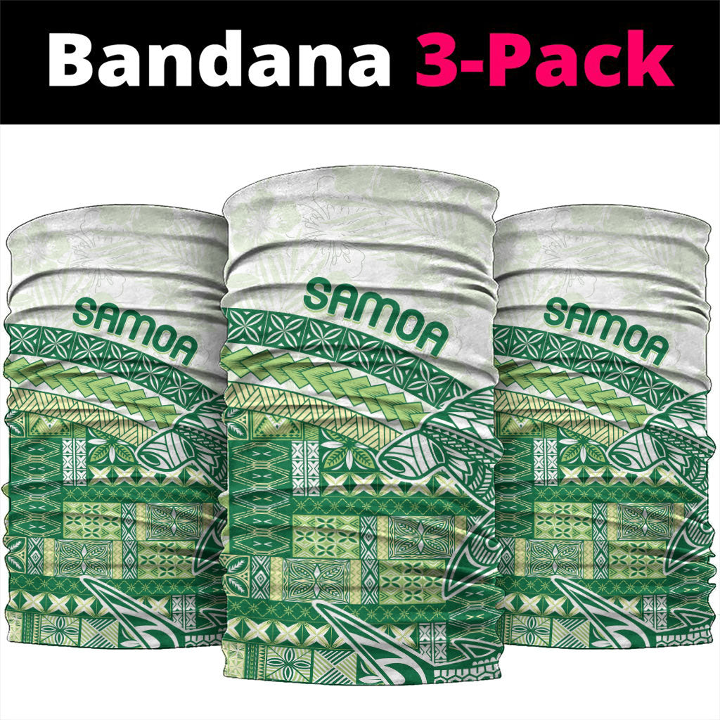 Samoa Mamanu Siapo Forest Green Neck Gaiter Tatau Malie