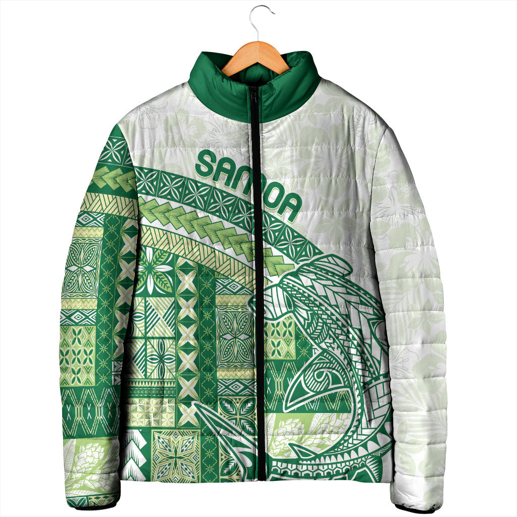 Samoa Mamanu Siapo Forest Green Padded Jacket Tatau Malie