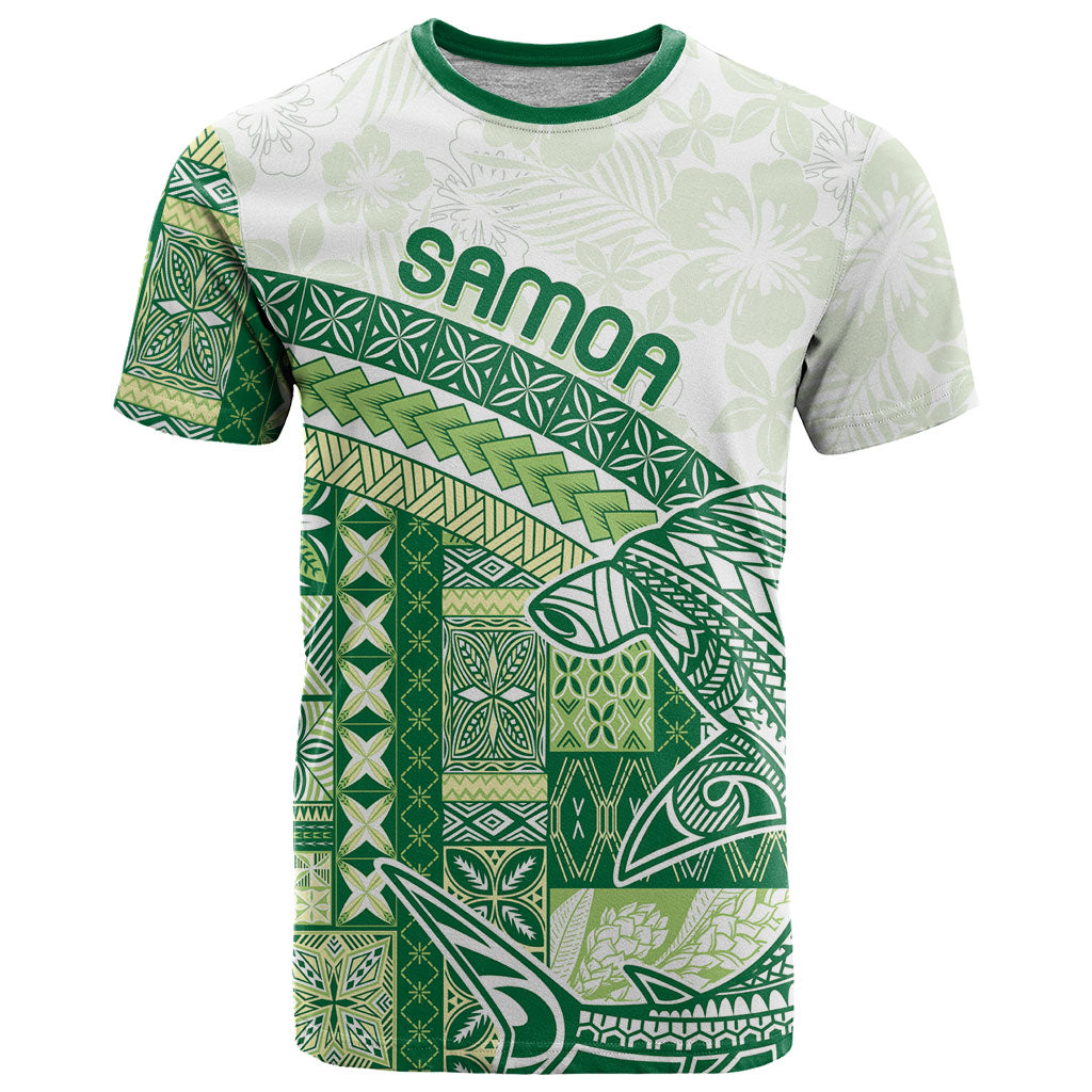 Samoa Mamanu Siapo Forest Green T Shirt Tatau Malie
