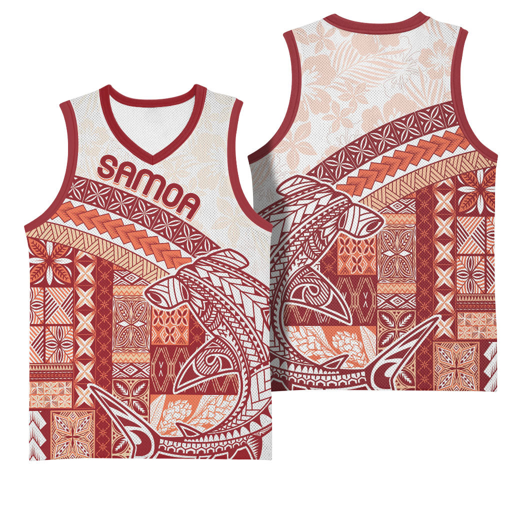 Samoa Mamanu Siapo Crimson Basketball Jersey Tatau Malie
