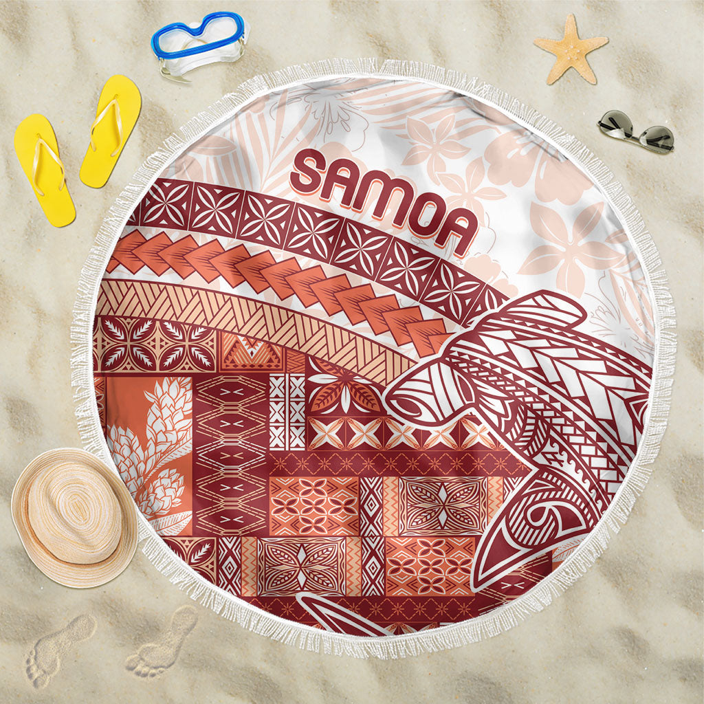 Samoa Mamanu Siapo Crimson Beach Blanket Tatau Malie