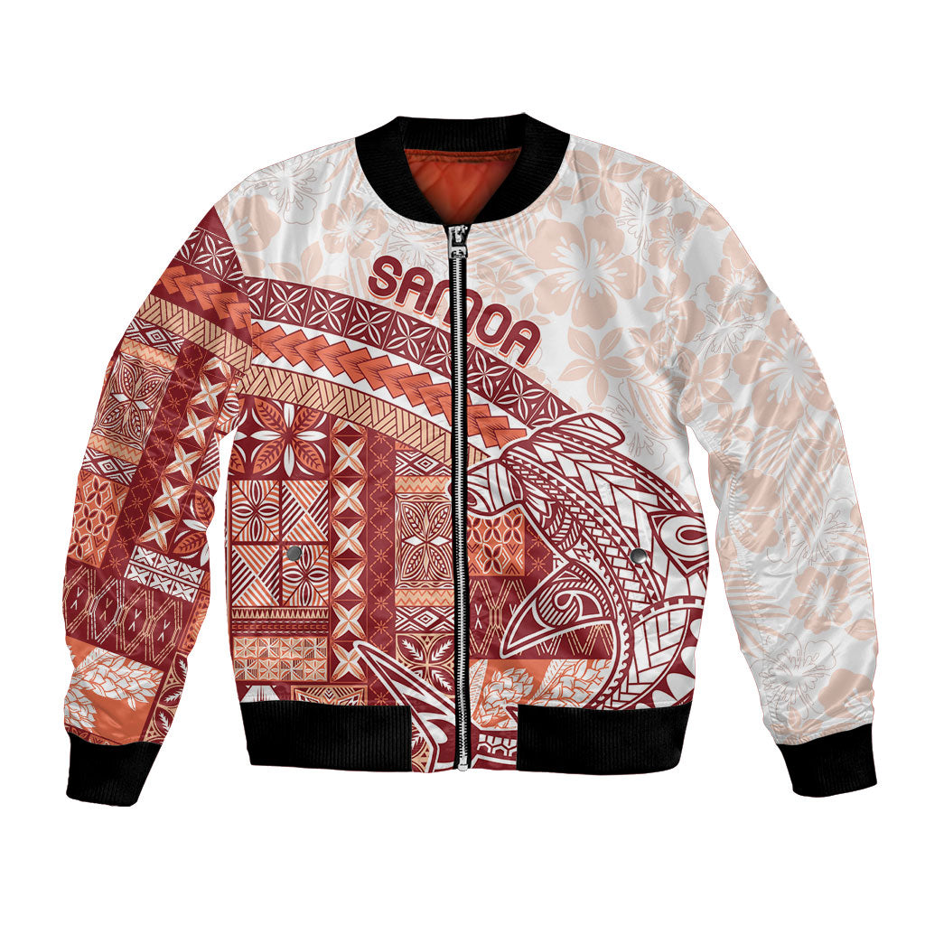 Samoa Mamanu Siapo Crimson Bomber Jacket Tatau Malie
