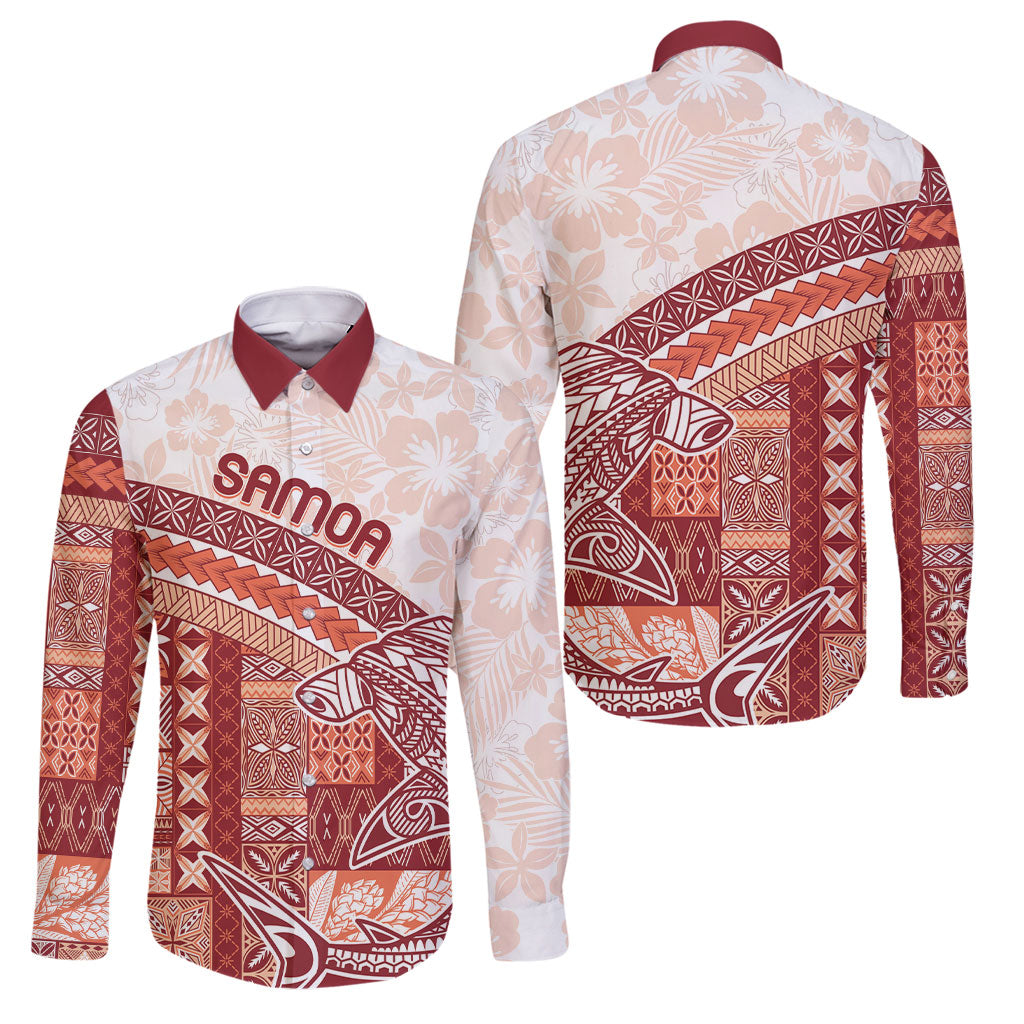 Samoa Mamanu Siapo Crimson Family Matching Mermaid Dress and Hawaiian Shirt Tatau Malie