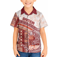 Samoa Mamanu Siapo Crimson Hawaiian Shirt Tatau Malie