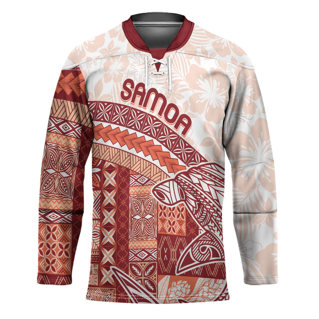 Samoa Mamanu Siapo Crimson Hockey Jersey Tatau Malie