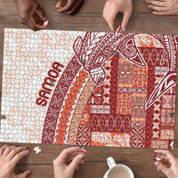 Samoa Mamanu Siapo Crimson Puzzle Tatau Malie