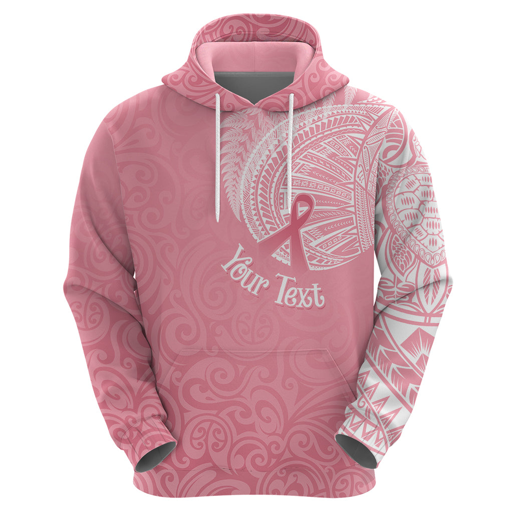 Personalised New Zealand Hoodie Pink Ribbon Tattoo Mix Silver Fern LT7 - Polynesian Pride