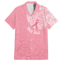 Personalised New Zealand Kid Hawaiian Shirt Pink Ribbon Tattoo Mix Silver Fern LT7 Kid Pink - Polynesian Pride