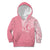 Personalised New Zealand Kid Hoodie Pink Ribbon Tattoo Mix Silver Fern LT7 Hoodie Pink - Polynesian Pride